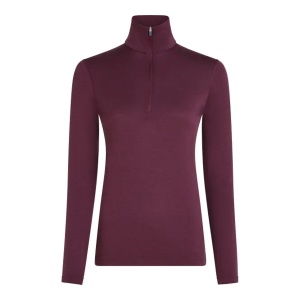 Bluza Femei Icebreaker Merino 200 Oasis Half Zip Thermal Purple