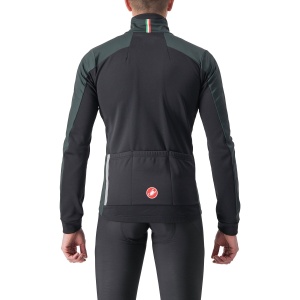 Castelli - Jacheta ciclism vreme rece sau iarna, Entrata Jacket - verde inchis rover galben fluo - Img 2