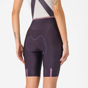 Castelli - pantaloni ciclism scurti cu bretele - Prima 2 Dt Bibshort - 16-35 gr C - negru | mov - Img 3