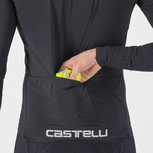 Castelli Squadra stretch - jacheta ciclism anti vant - verde lime electric gri inchis - Img 6