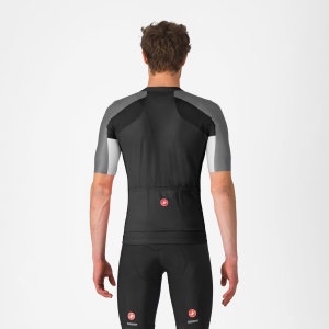 Castelli - tricou ciclism maneca scurta regular fit - Entrata 6 Jersey - negru | gri - Img 2
