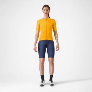 Castelli - tricou ciclism maneca scurta tailored fit - Espresso W Jersey - portocaliu - Img 6