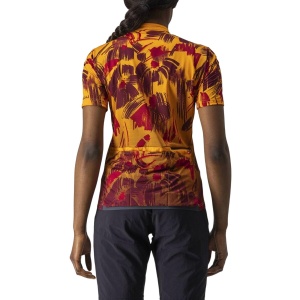 Castelli - tricou ciclism pentru femei, maneca scurta Unlimited Sentiero jersey - portocaliu visiniu barbaresco - Img 3