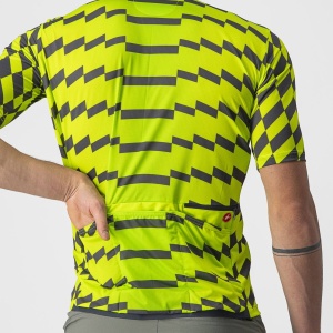 Castelli - tricou pentru ciclism cu maneca scurta Unlimited Sterrato Jersey - verde electric lime gri inchis - Img 4