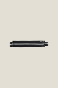 Centură alergare Craft Media Belt - neagră | waterproof, buzunar telefon