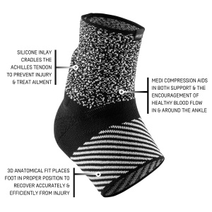 CEP - ortho calcaiul lui Ahile - Max Support Compression - Achilles Sleeve - Negru | Alb - Img 6