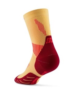 CEP - sosete compresie peste glezna - run socks mid cut 5.0 - marigold | burgundy - Img 3
