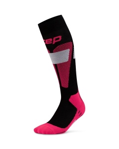 CEP - sosete compresie tall - Ski Merino 3.0 W - black | pink - II