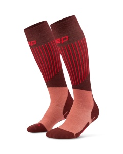 CEP - sosete compresie tall - Ski Ultralight 3.0 W - brown | dark red - II - Img 2