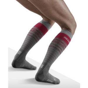 CEP - Sosete ski thermo lungi pentru femei Ski Thermo Merino Socks - gri rosu inchis - Img 4