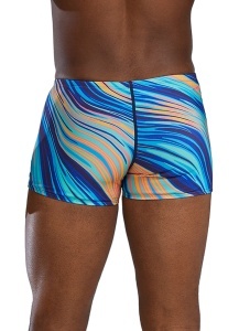 Costum înot TYR Riptide Square Leg - turcoaz/portocaliu | Durafast Elite - Img 3