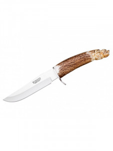 Cutit JOKER JABATO lama 14cm maner os gravat mistreti toc piele CT33 - Img 2