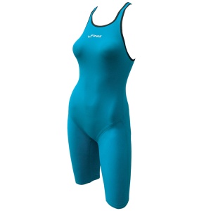 Finis - Costum inot tehnic pentru fete sau femei - Fuse Open Back Kneeskin - albastru deschis Caribbean - Img 1