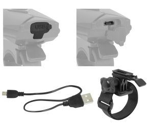 Force - Lumina bicicleta fata (far fata) Force CASS, 300 lumeni, incarcare USB - negru - Img 2
