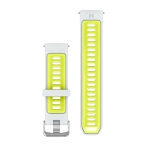 Garmin - curea silicon Forerunner - Quick Release 22 - Alb ceramic I Amp Yellow transparent cu Hardware argintiu - Img 2