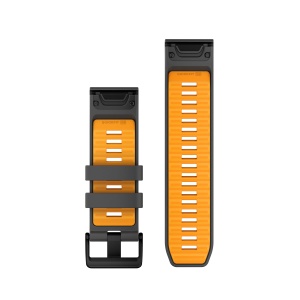 Garmin curea silicon QuickFit 26 - portocaliu Graphite | Spark orange Silicone - Img 2