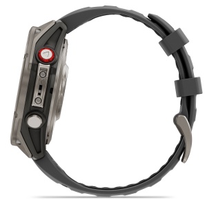 Garmin - fenix 8 Pro 47mm - smartwatch premium AMOLED Sapphire - ramă argintie din titanium si curea din silicon neagră-gri - Img 4