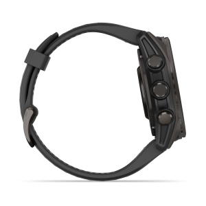 Garmin - fenix 8s AMOLED Sapphire 43mm - smartwatch premium AMOLED - ramă gri din titanium DLC si curea din silicon neagră-gri - Img 7