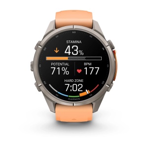 Garmin Fenix 9 Pro AMOLED inReach - 43 mm Titan Shell Pink Orange - Smartwatch Multisport Premium cu AMOLED - Img 4