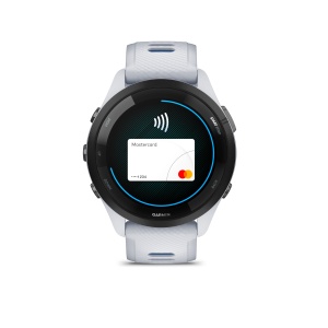 Garmin - Forerunner 265 ceas multisport cu GPS AMOLED - Ramă neagră cu carcasă Whitestone şi curea din silicon Whitestone/Tidal Blue - Img 5