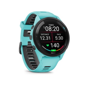 Garmin - Forerunner 265 ceas multisport cu GPS AMOLED - Ramă neagră cu carcasă Aqua şi curea din silicon Aqua/neagră - Img 7