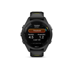 Garmin - Forerunner 265s ceas multisport cu GPS AMOLED - Ramă şi carcasă neagră cu curea din silicon neagră/Amp Yellow - Img 4