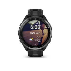 Garmin - Forerunner 965 ceas multisport cu GPS AMOLED - Ramă din titan DLC gri carbon cu carcasă neagră şi curea din silicon neagră/gri pudră - Img 5