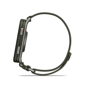 Garmin - Venu X1 - smartwatch cu GPS și AMOLED - Moss cu spate din titan argintiu și curea din nailon ComfortFit Moss - Img 8