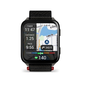Garmin - Venu X1 - smartwatch cu GPS și AMOLED - Negru cu spate din titan argintiu și curea din nailon ComfortFit neagră - Img 2