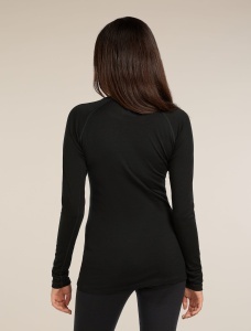 Icebreaker - bluza de corp - 200 ZoneKnit LS Crewe W - Black - L - Img 2