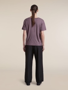 Icebreaker - tricou - 150 Tech Lite SS Relax V Neck Tee W - Grey Plum - L - Img 6
