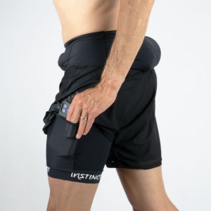 Instinct - Pantaloni scurti maraton barbati - Trail Short Marathon 2-in-1 - Negru - Img 3