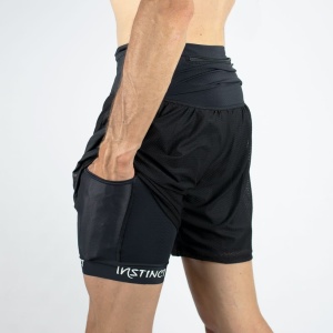 Instinct - Pantaloni scurti maraton barbati - Trail Short Marathon 2-in-1 - Negru - Img 7