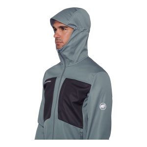Jacheta Softshell Barbati Mammut Ultimate VIII SO Hooded Strata-Black - Img 9