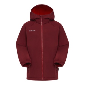Jacheta Softshell Copii Mammut Ultimate Comfort SO Hooded Dark Mammut Red - Img 3