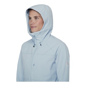 Jacheta Softshell Femei Mammut Ultimate Comfort So Hooded Nebla - Img 8