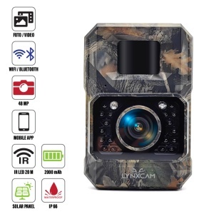 LYNXCAM Camera monitorizare 48 MP 30FPS WiFi Bluetooth FULL HD leduri invizibile ,panou solar - Img 3