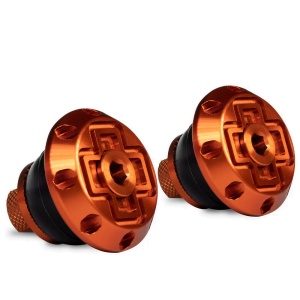 Muc-Off - Dopuri ghidon bicicleta Disco Bar End Plugs - portocaliu
