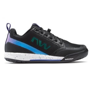 Northwave Clan 2 - pantofi ciclism pentru femei flat MTB AM - negru albastru opal alb - Img 1