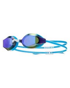Ochelari înot TYR Black Ops 140 EV Junior - roz/alb | lentile oglindă - Img 1
