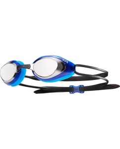 Ochelari înot TYR BLACKHAWK Racing Goggles Mirrored - albastru | auriu - oglindă | competiție - Img 1