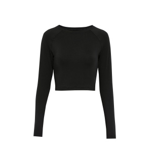 On - bluza - Studio Long-T Crop W - Black - Img 4
