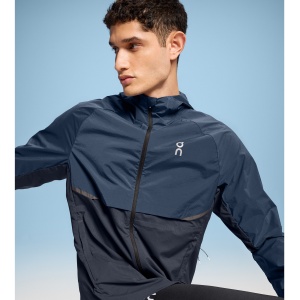 On Cloud - jacheta sport pentru barbati cu fermoar si gluga Core Jacket - albastru Denim Navy - Img 6