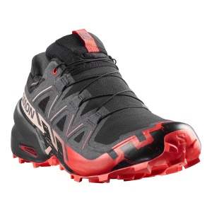 Pantofi Alergare Montana Barbati Salomon Speedcross 6 Gore-Tex Black/Fiery Red/Almond Milk - Img 2