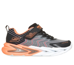 Pantofi sport cu lumini Skechers S-Lights Flex-Glow Ultra Prism-Pacer copii - negru antracit