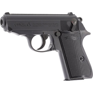 Pistol airsoft cu actionare manuala Walther PPK/S, bile plastic, BB 6 mm, 0.5 jouli, negru, Metal Slide