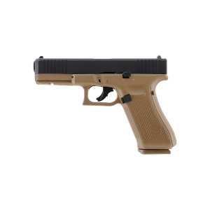 Pistol paintball cu bile de cauciuc/creta/vopsea T4E GLOCK 17 Gen5, cal. .43, 5.0 Jouli, culoare Coyote