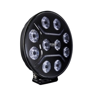 Proiector LED Dark Knight 9″ 150W, 5000K, 13500 lm reali, rază 480 m, combo, lumină de poziție albă și chihlimbariu, aluminiu negru, rezistent la apă și praf (IP68/IP69K), Strands - Img 3