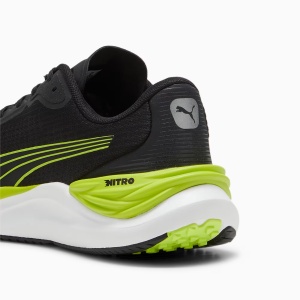 Puma - pantofi alergare pentru barbati Electrify NITRO 3 - negru verde fluo Lime Pow alb - Img 5