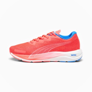 Puma - pantofi alergare pentru femei Velocity Nitro 2 - portocaliu Orhidee alb albastru Ultra - Img 3
